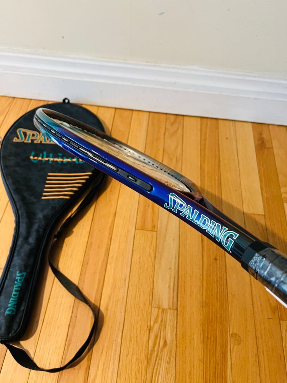 Vintage RARE New Dead Stock Spalding Tennis Racket and Case Bag - Picture 8 of 16